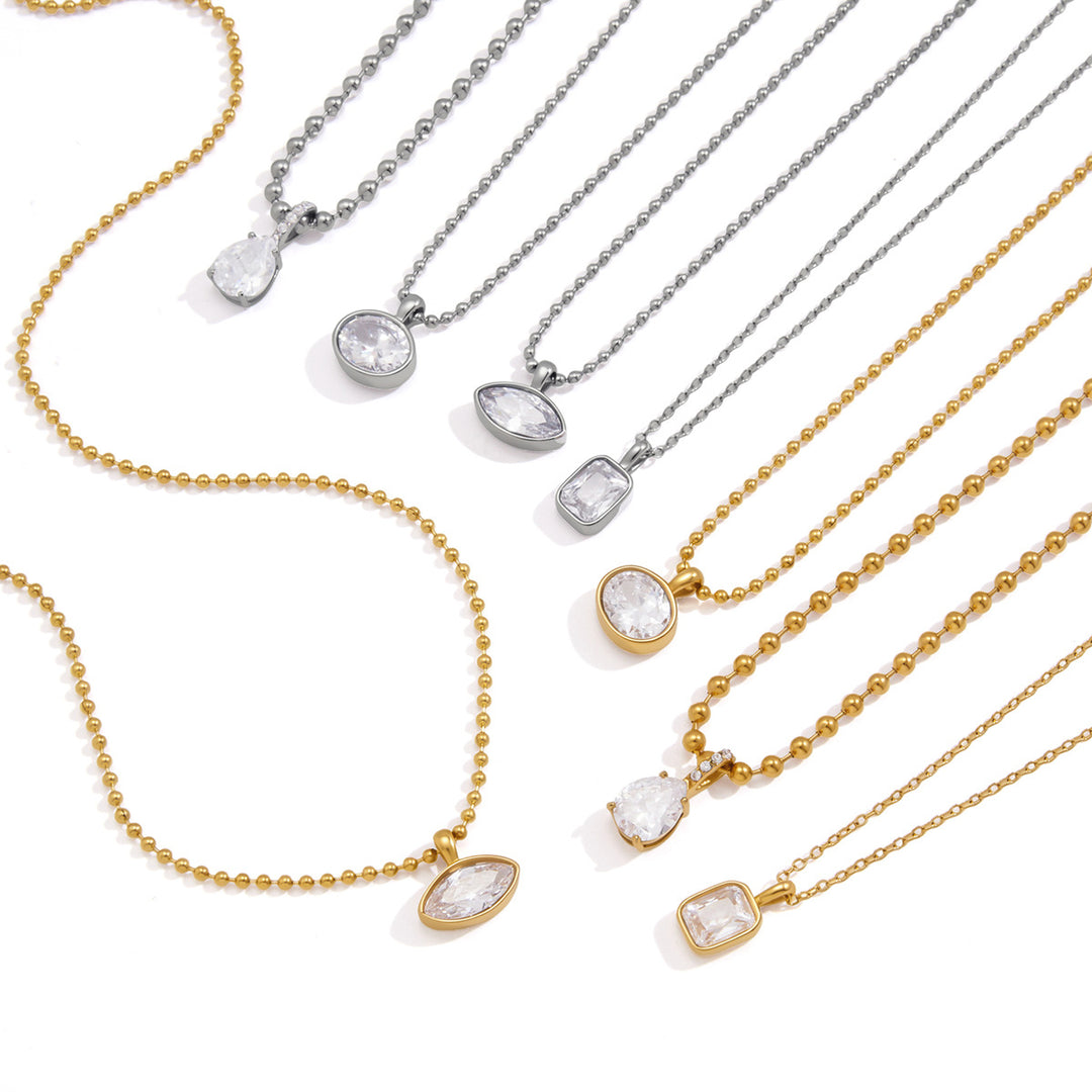 Luminous Bezel Pendant Necklace
