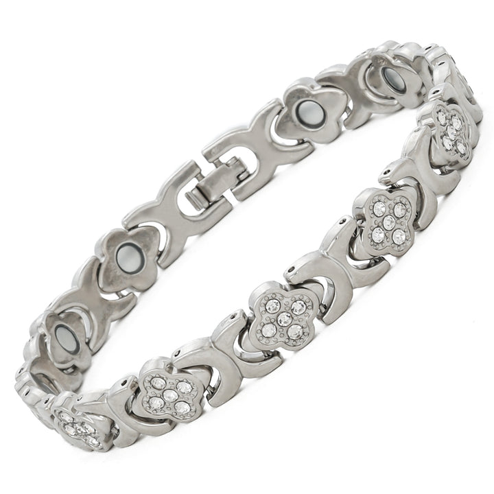 Four-Leaf Clover Zircon Bracelet