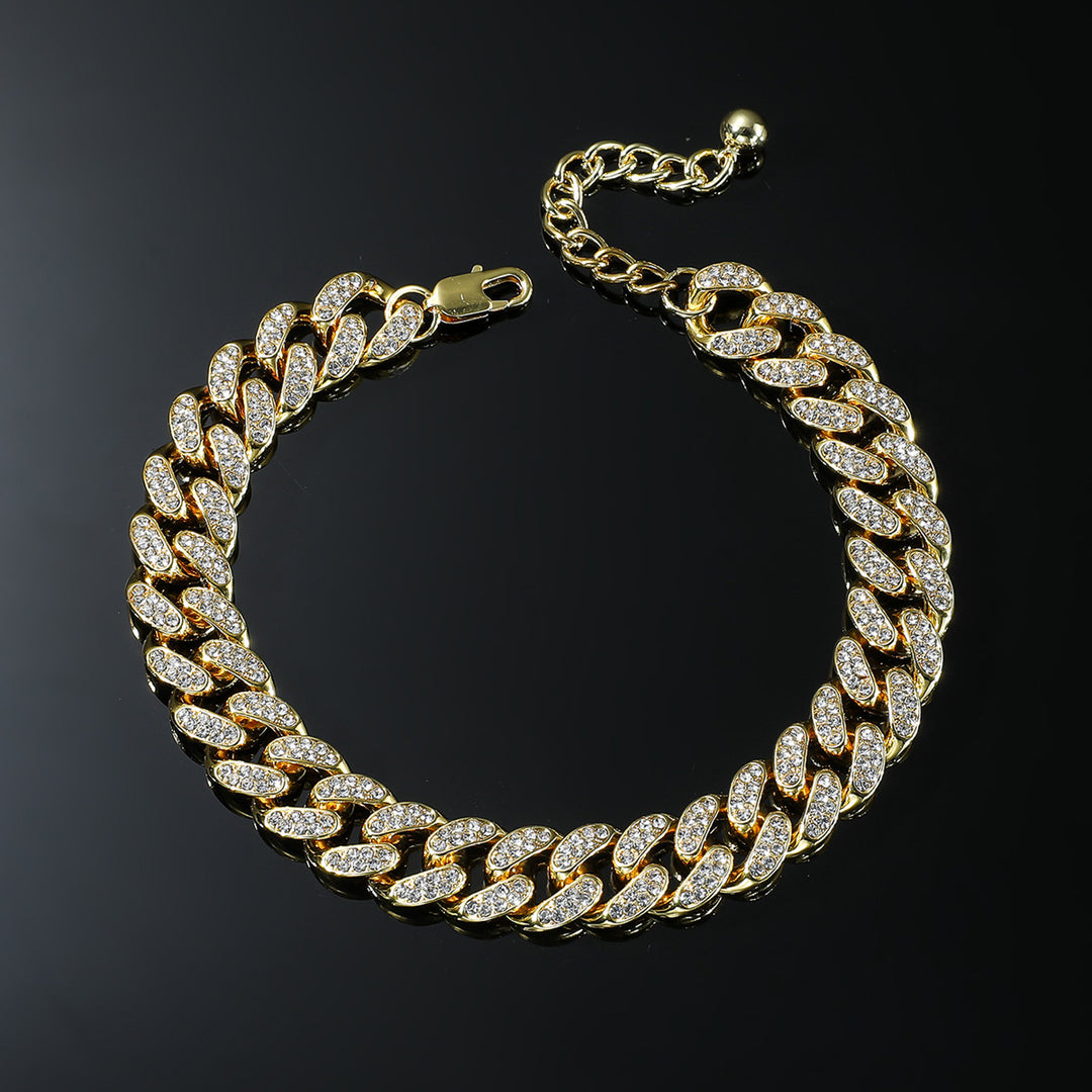 Pavé Cuban Link Anklet