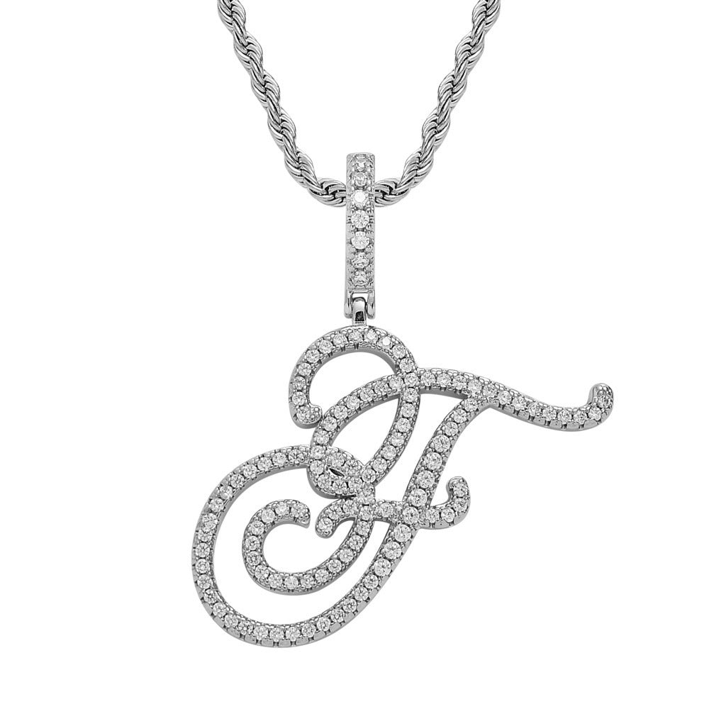 Personalized Letter Zircon Pendant Necklace