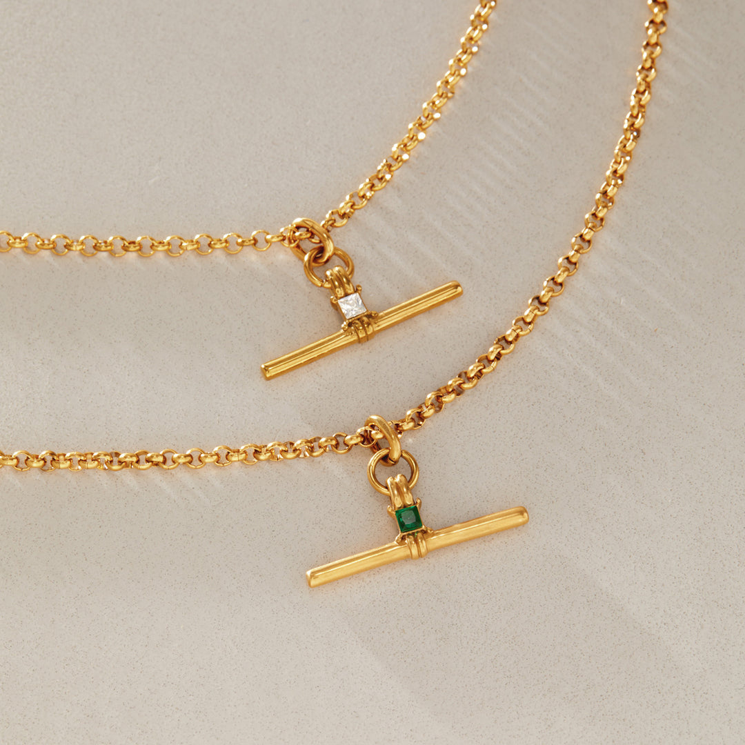 Talia T-Bar Pendant Necklace