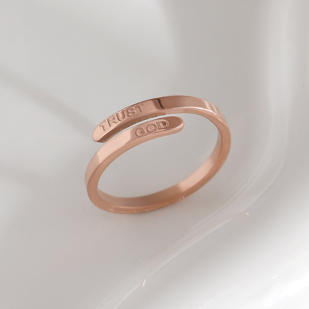 Trust God Inspirational Faith Ring