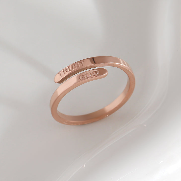 Trust God Inspirational Faith Ring