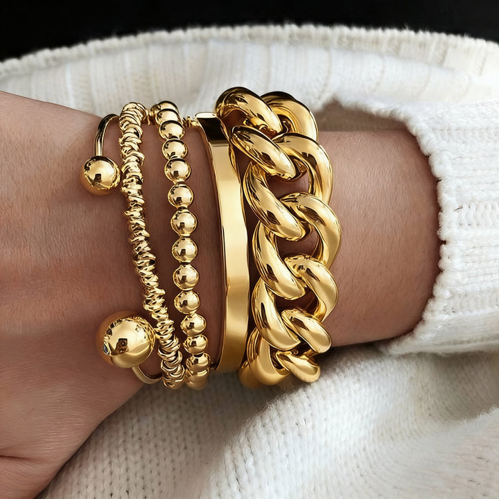 Irregular Layered Bracelet Set