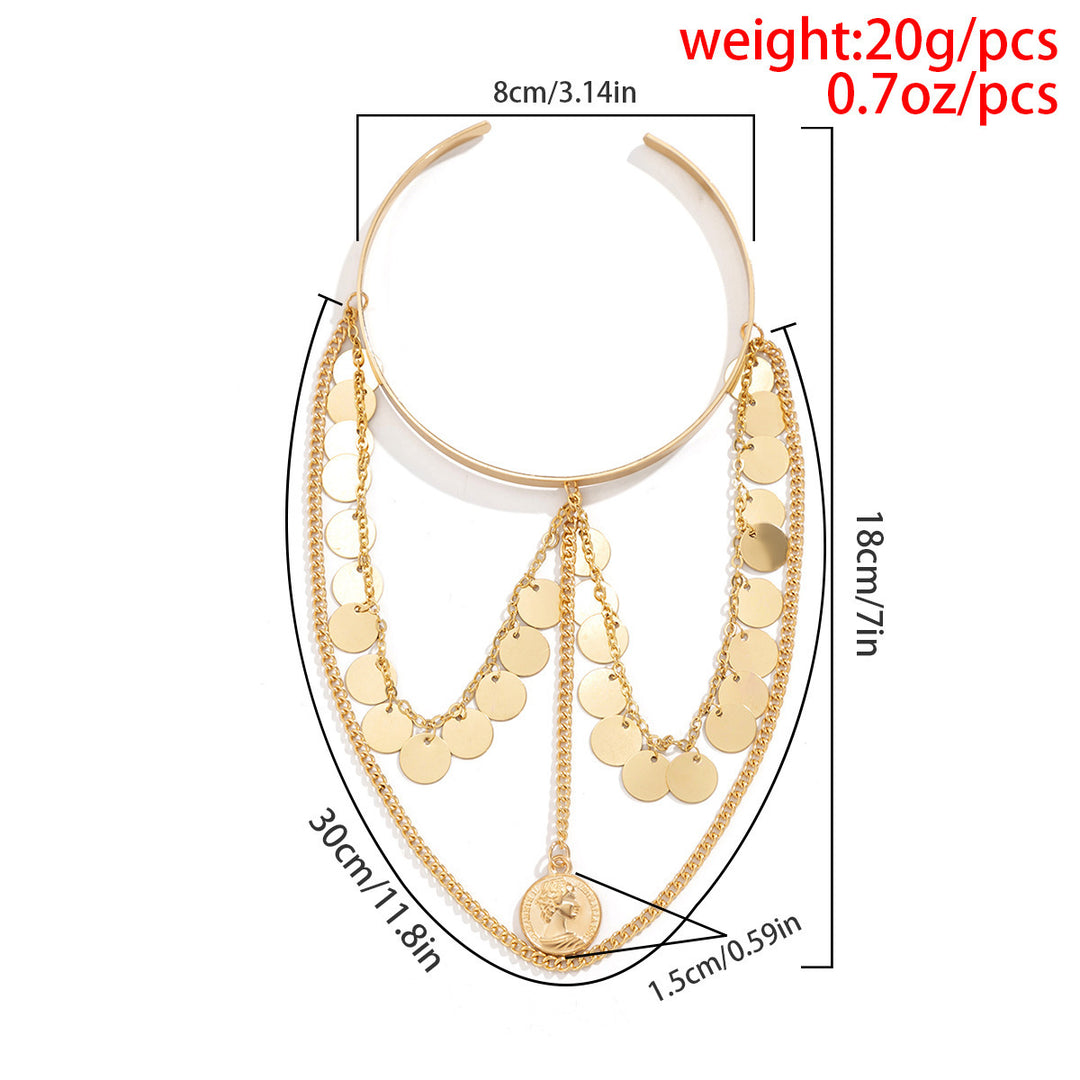 Golden Coin Draped Arm Cuff