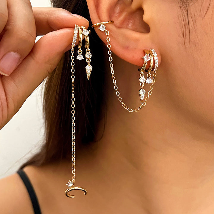 Celestial Chain Drop Earrings