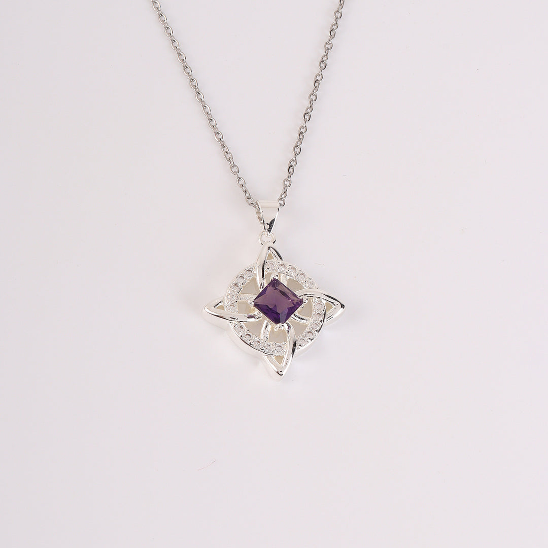 Birthstone Zircon Pendant Necklace