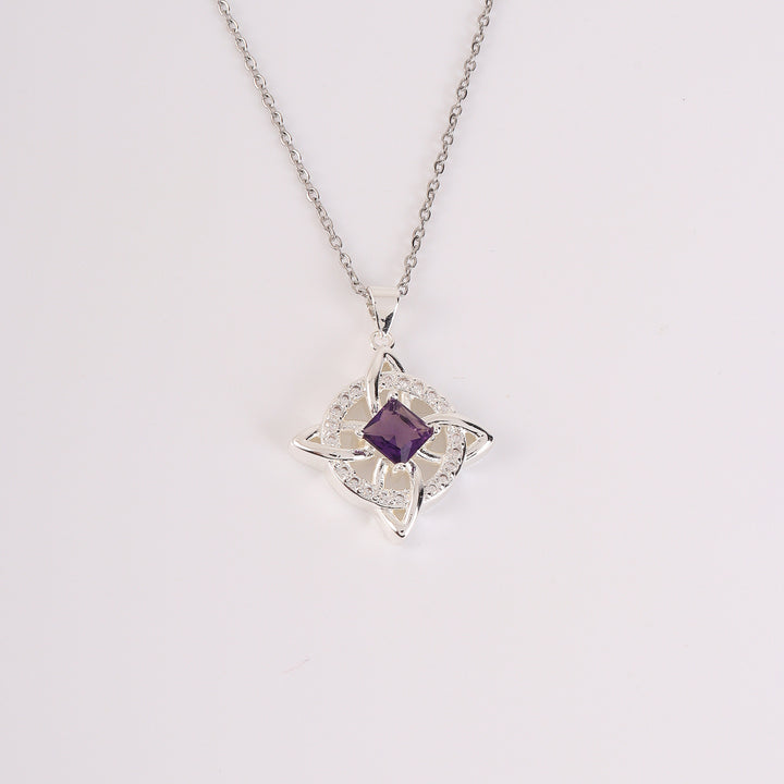 Birthstone Zircon Pendant Necklace