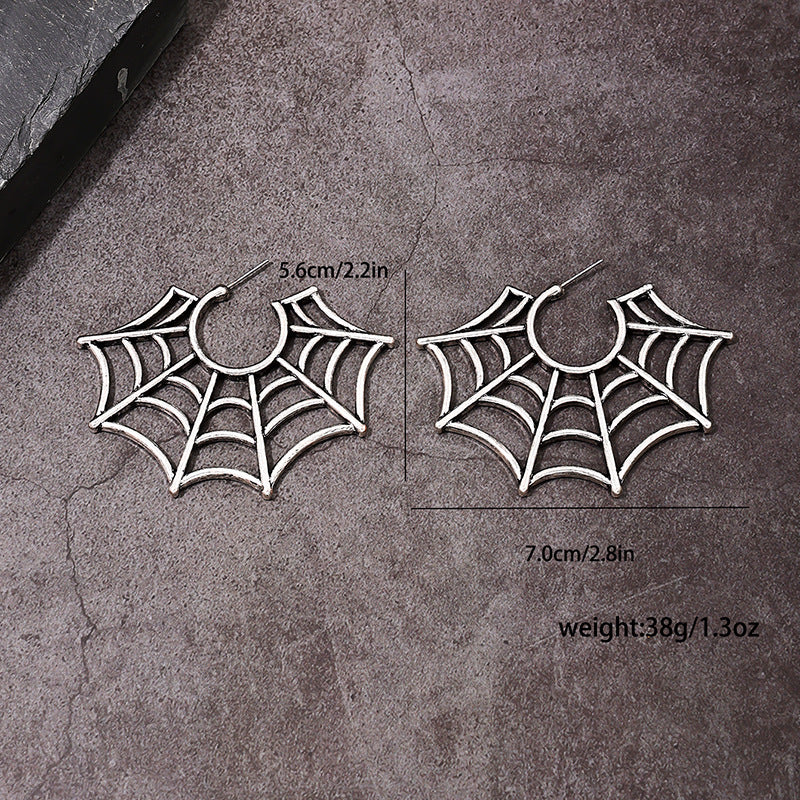 Spider Web Hoop Earrings