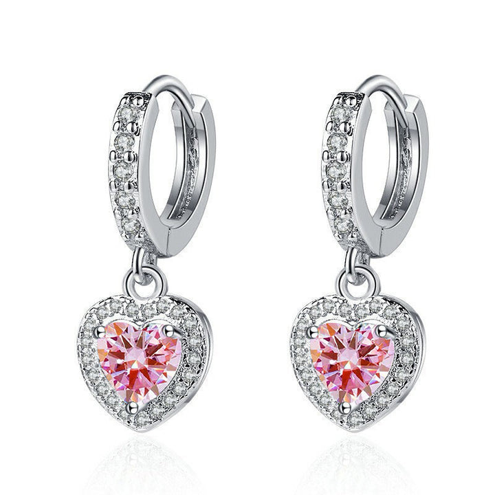 Heart Crystal Drop Earrings Collection