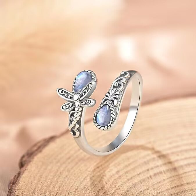 Midnight Celtic Stone Ring