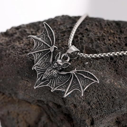 Gothic Bat Pendant Necklace