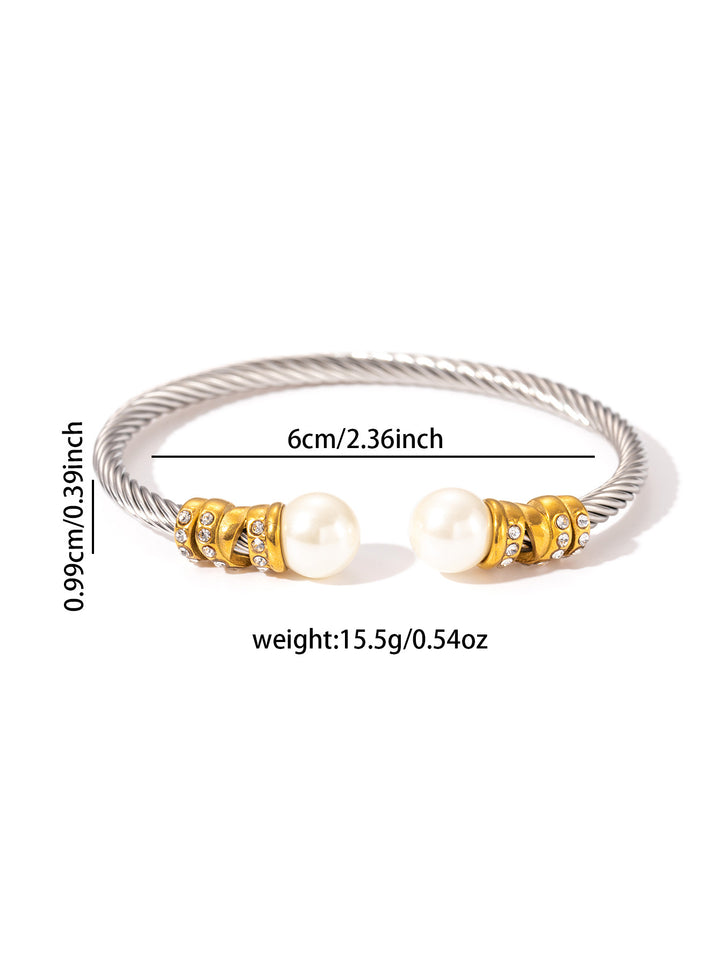 Stainless Steel Cable Cuff Bracelet
