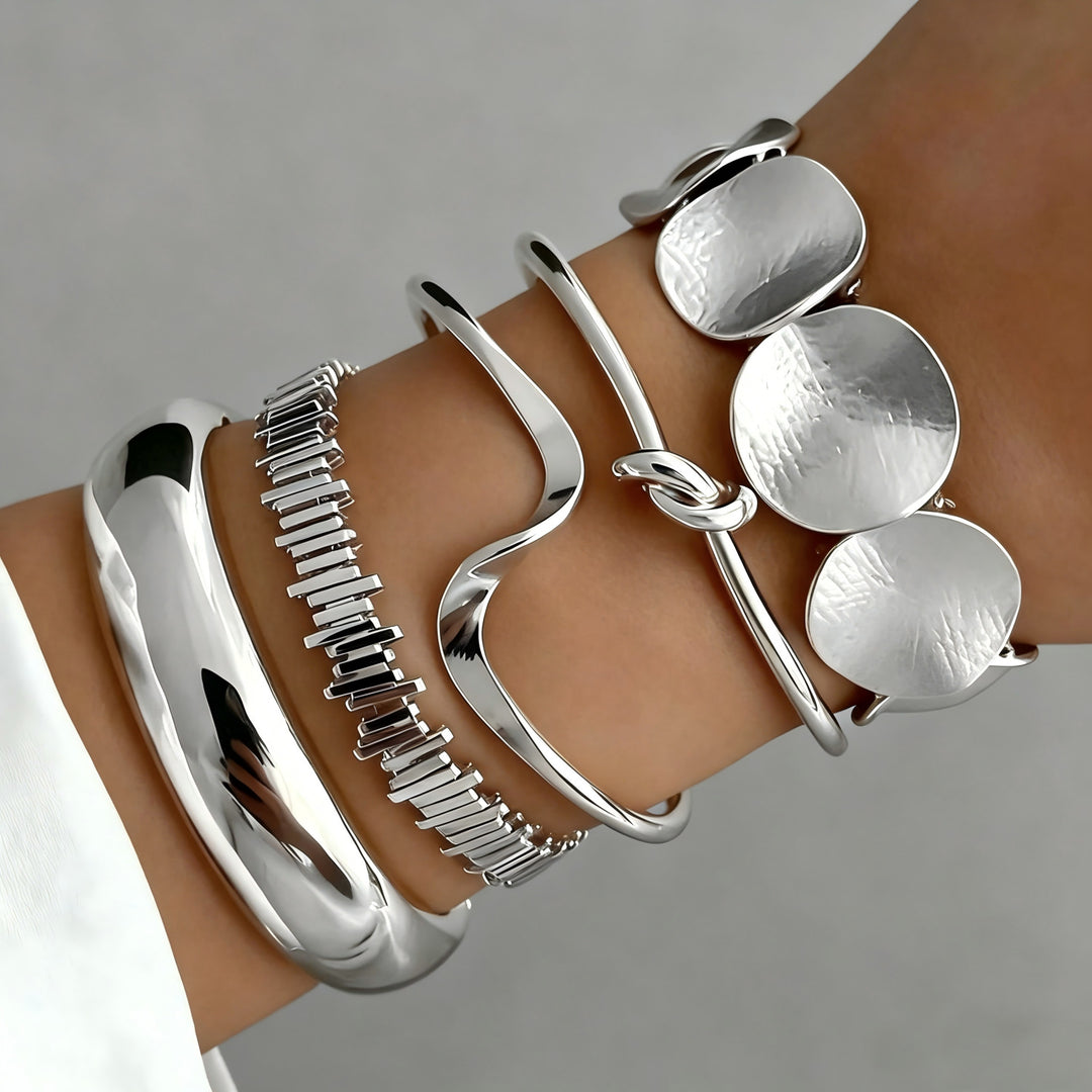 Irregular Layered Bracelet Set