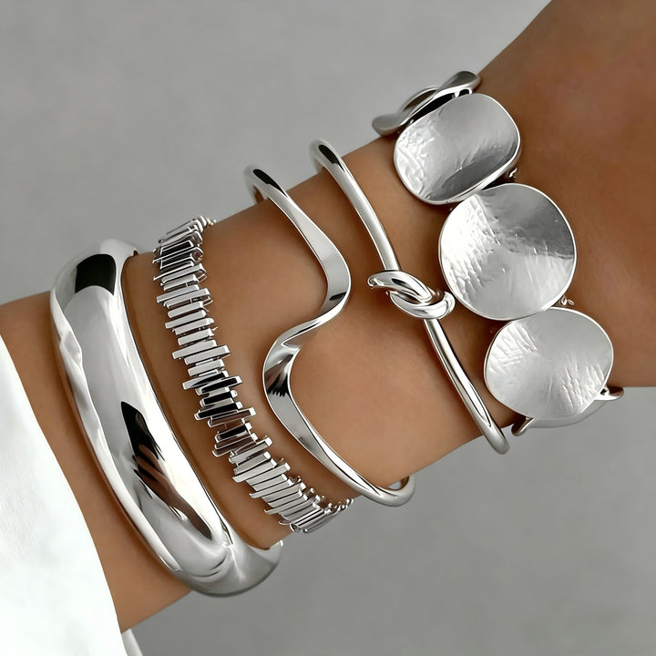 Irregular Layered Bracelet Set