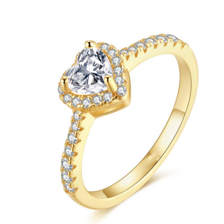 Heart Zircon Ring