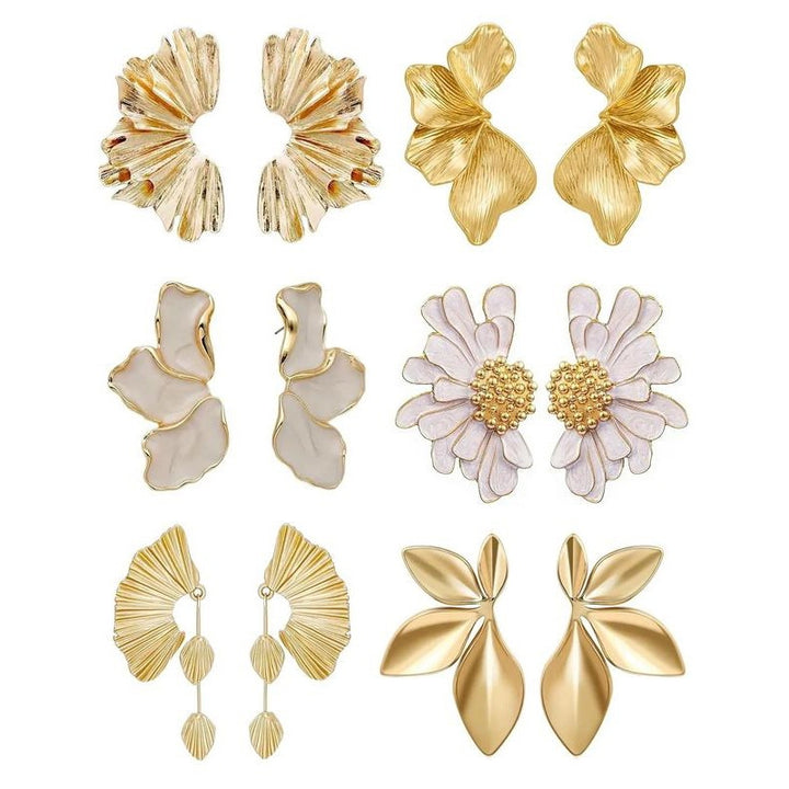 Elegant Flower Drop Earrings Collection