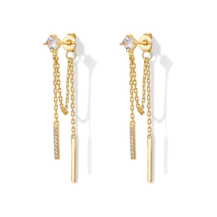 Cubic Zirconia Ball Threader Earscapes