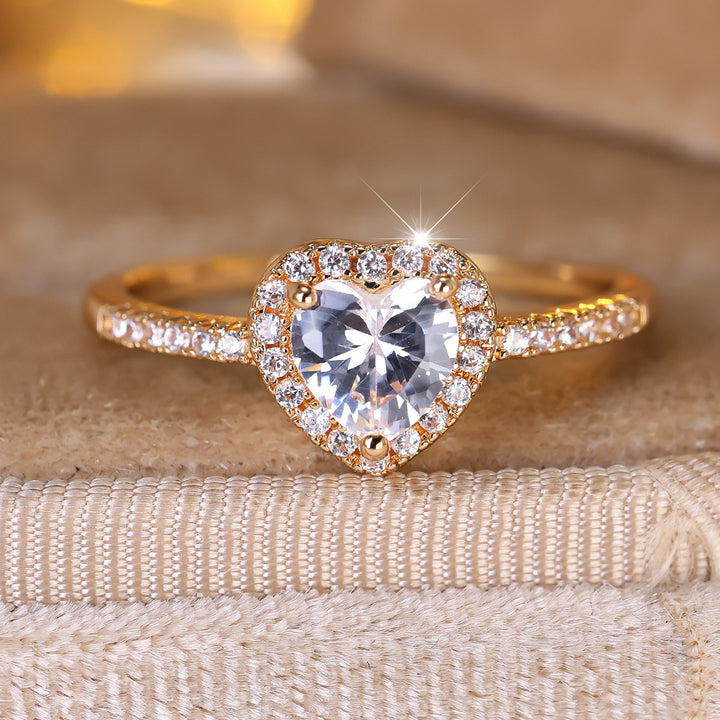 Heart Zircon Ring