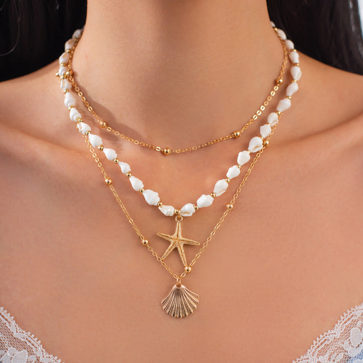 Ocean Shell Layered Necklace