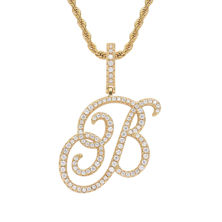 Personalized Letter Zircon Pendant Necklace