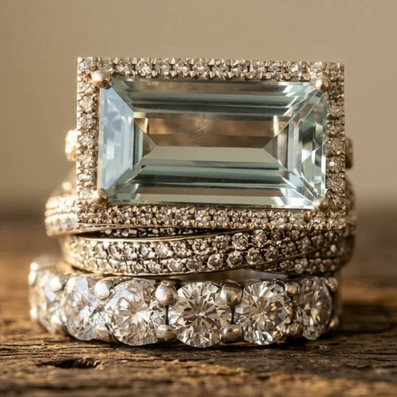 Royal Baguette Crystal Statement Ring