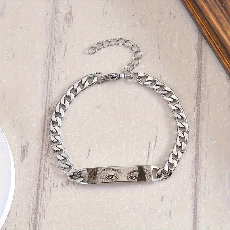 Engraved Chain Bracelet