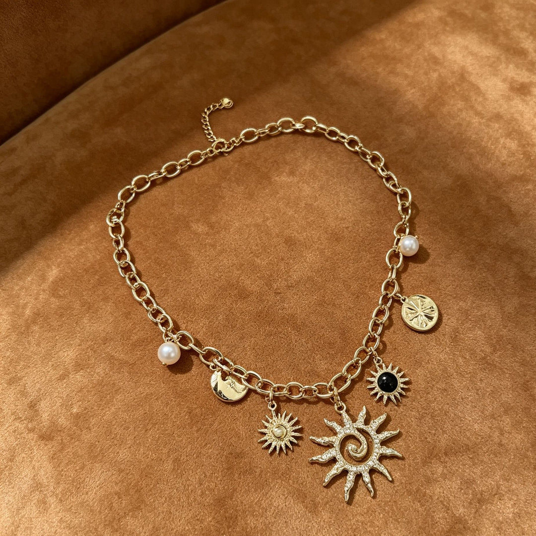 Celestial Sun Moon Necklace