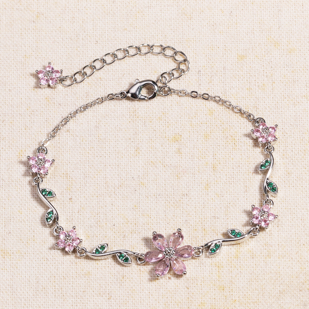 Multicolor Floral Zircon Bracelet