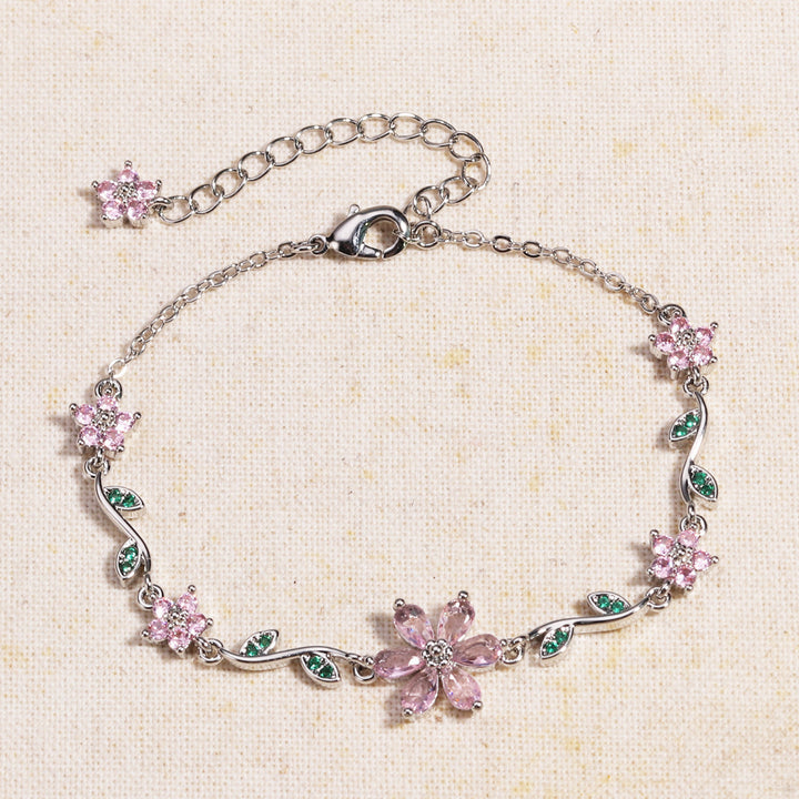 Multicolor Floral Zircon Bracelet