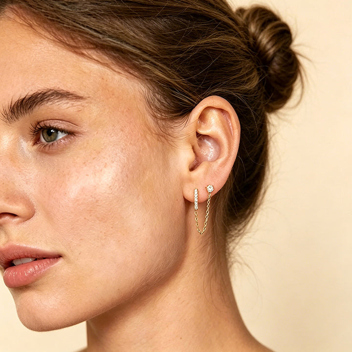 Chain Link Hoop Earrings