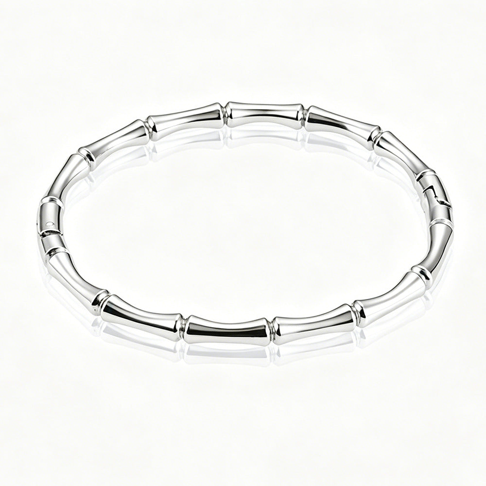 Bamboo-Inspired Gold Bracelet