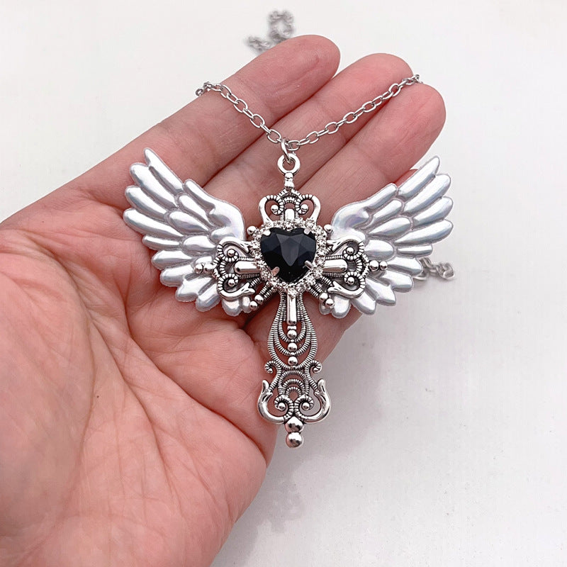 Winged Heart Pendant Necklace