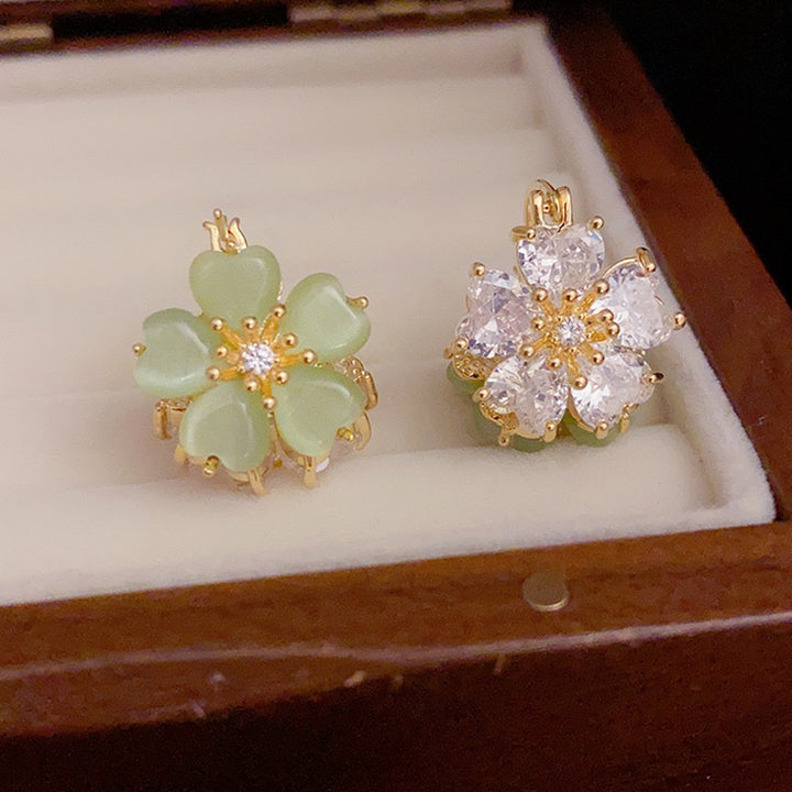 Luminous Blossom Double-Sided Earrings