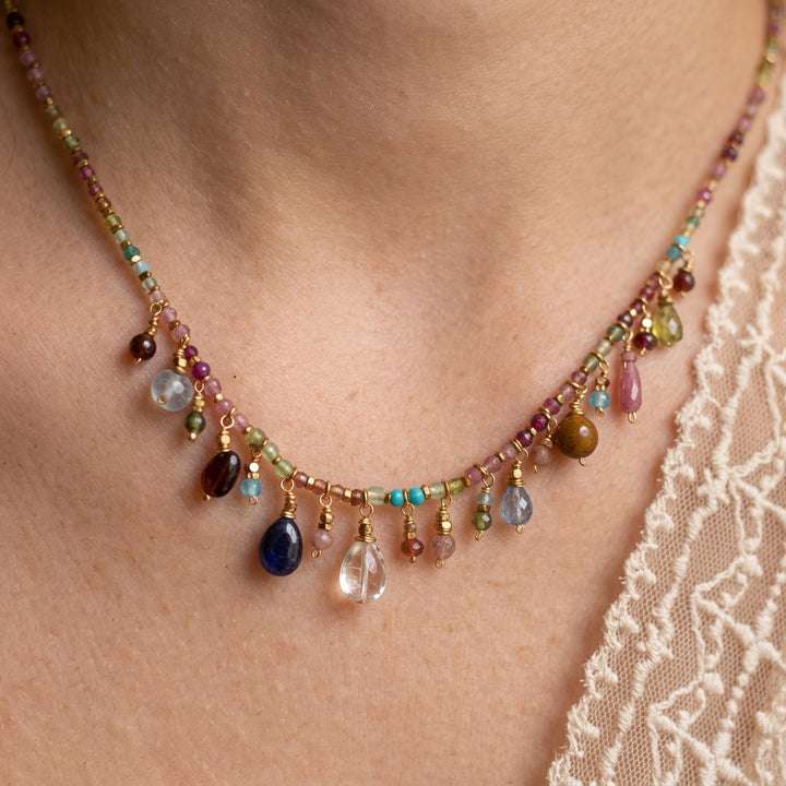 Color Charm Necklace / Bracelet Set Inspired Jewelry
