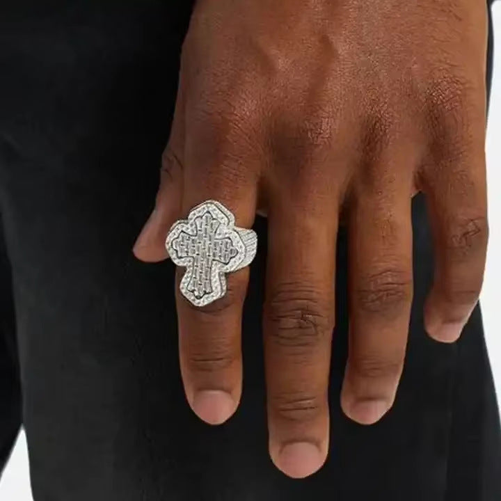 Celestial Cross Pavé Ring
