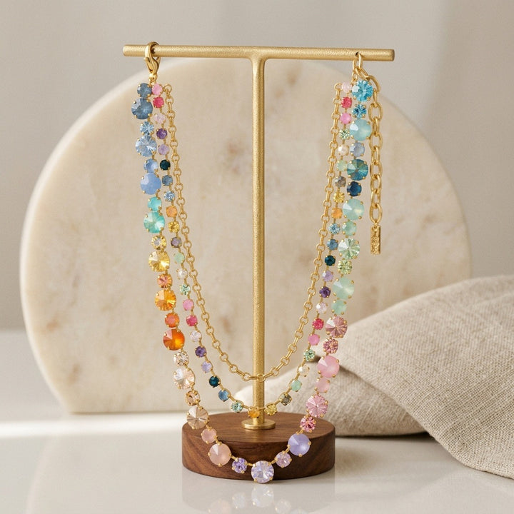 Vibrant Layered Gem Necklace