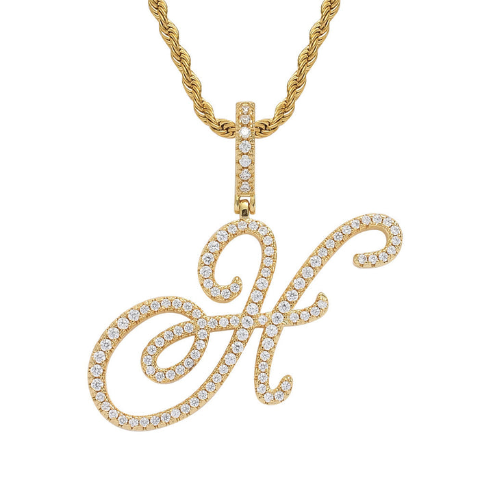 Personalized Letter Zircon Pendant Necklace