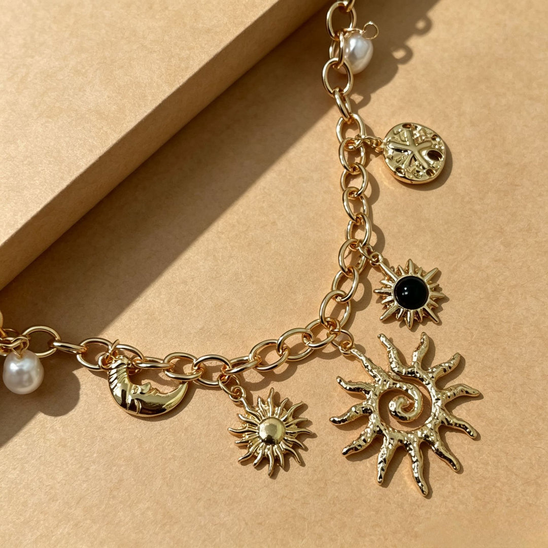 Celestial Sun Moon Necklace