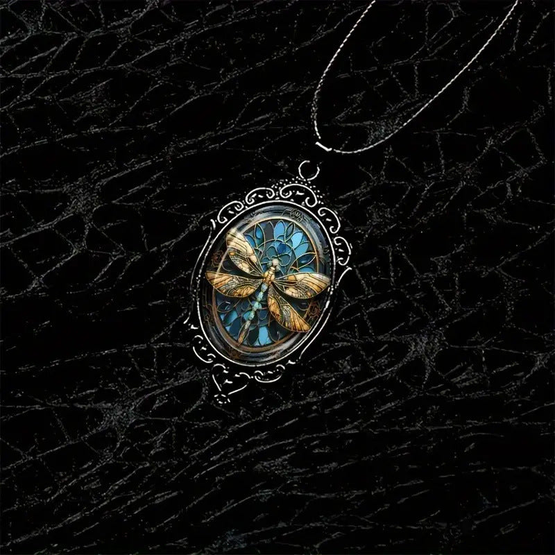 Dragonfly Vintage Pendant Necklace