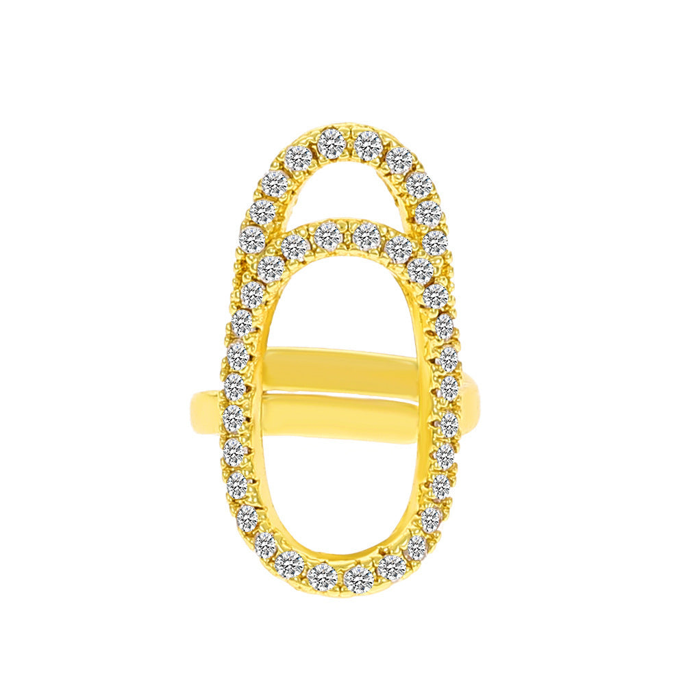 Pavé Zircon Nail Ring