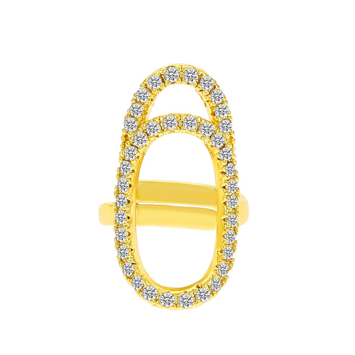 Pavé Zircon Nail Ring
