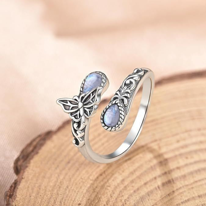 Midnight Celtic Stone Ring