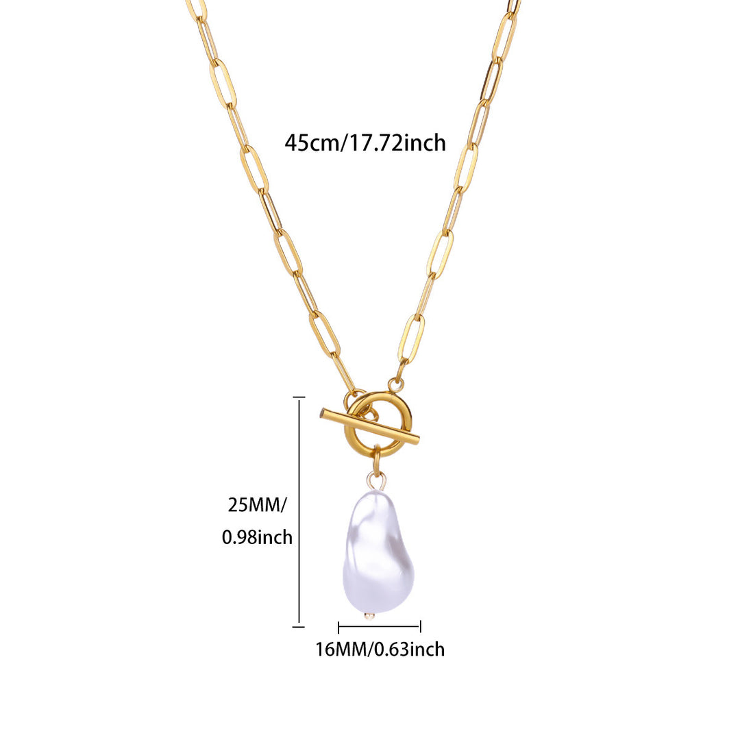 Minimal Pearl Pendant Necklace