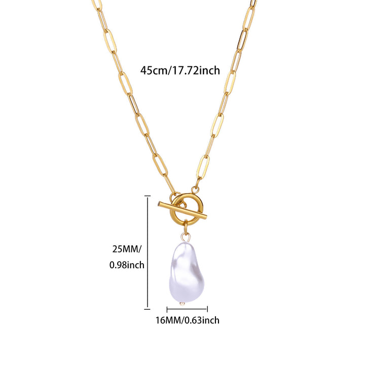 Minimal Pearl Pendant Necklace
