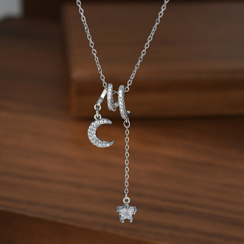 Celestial Moon Star Necklace