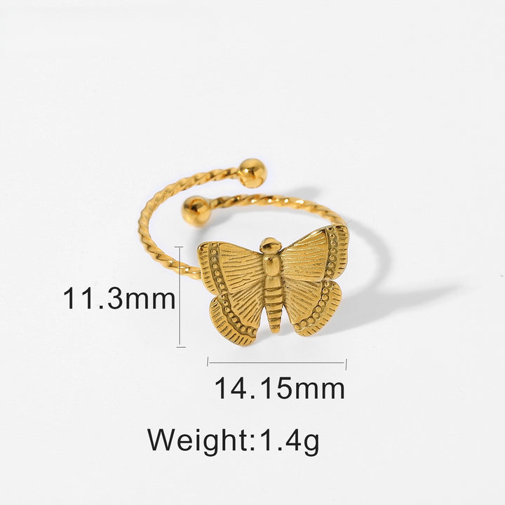 Butterfly Charm Open Ring