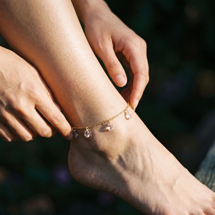 Teardrop Charm Anklet