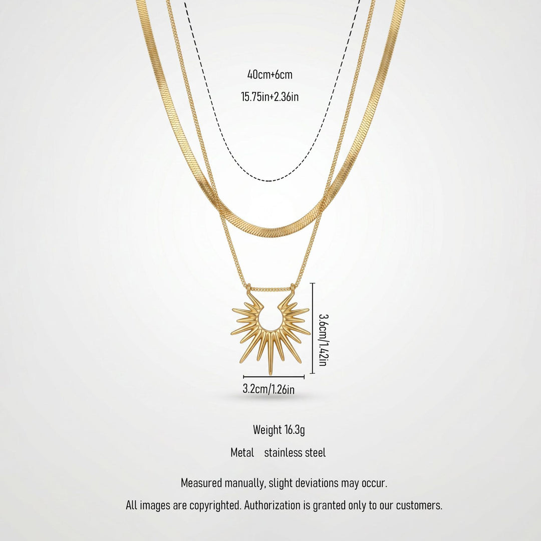 Sunburst Layered Necklace
