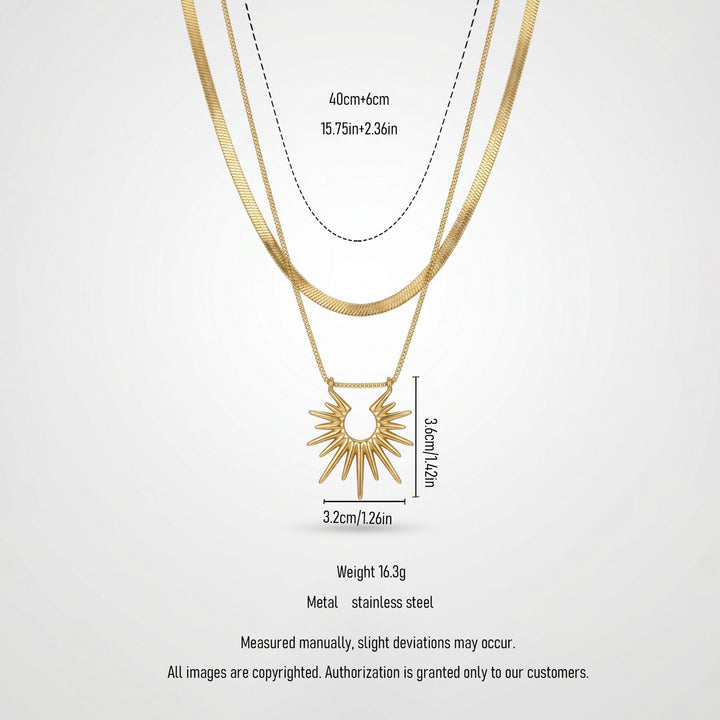 Sunburst Layered Necklace